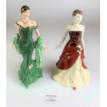 Royal Doulton Pretty Ladies Emily and Coalport figure Jade no. 637