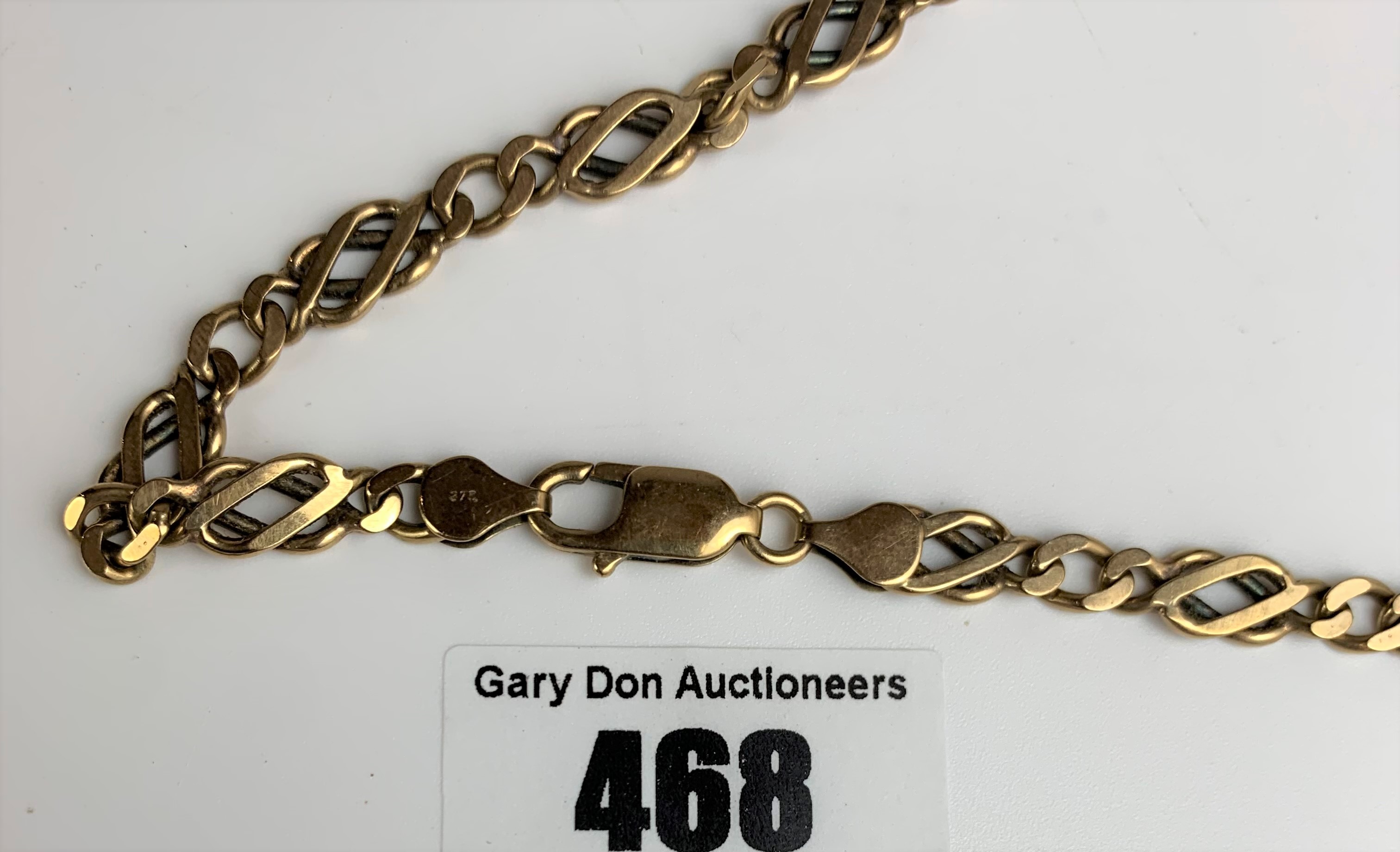 9k gold necklace, length 18”, w: 26.2 gms - Image 5 of 5