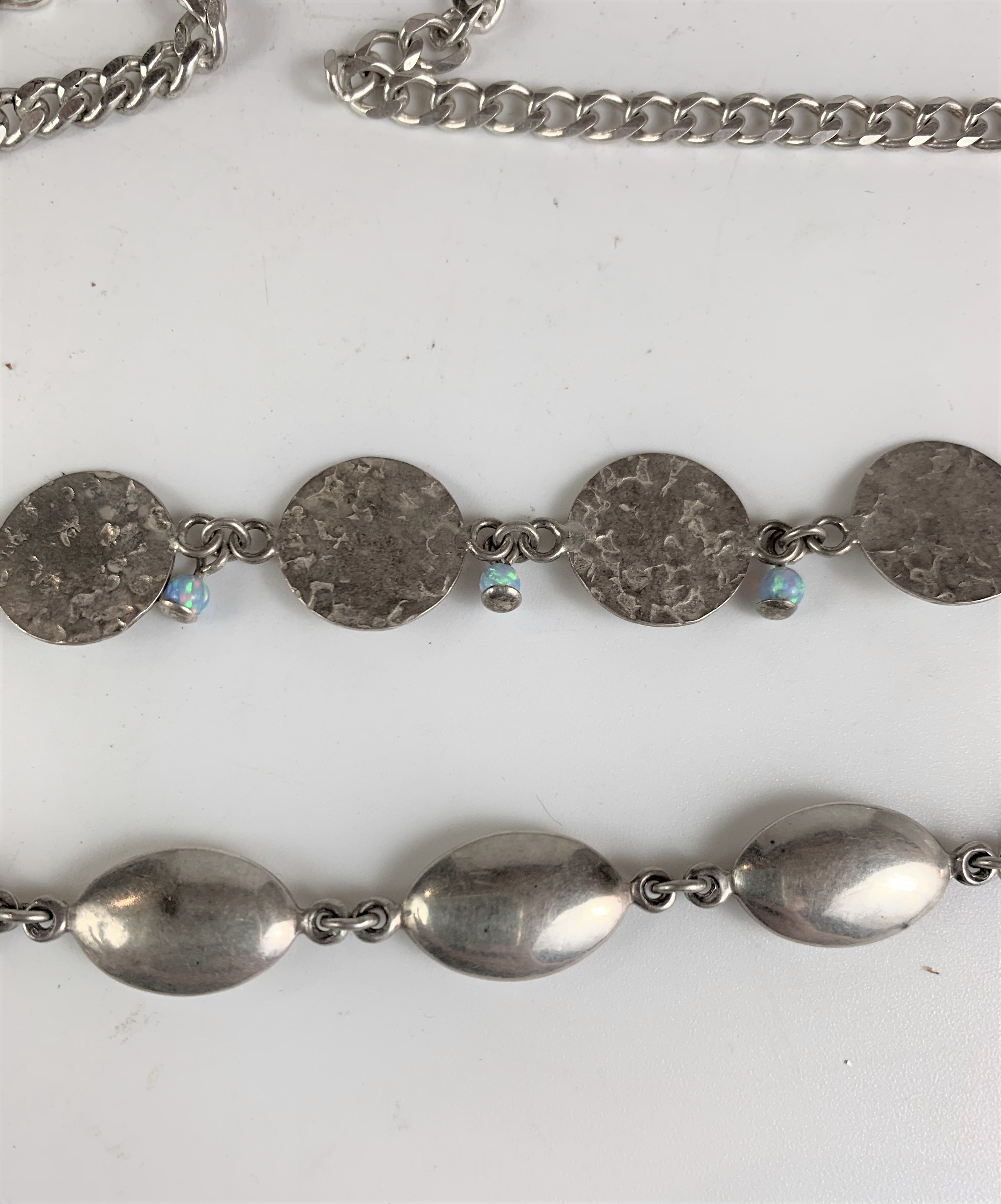 5 silver bracelets, total w: 1.2 ozt - Image 3 of 6