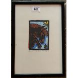 P. H. Clayton limited edition print ‘The Horse’ signed and numbered 5/200. Image 3.25” x 4.5”, frame