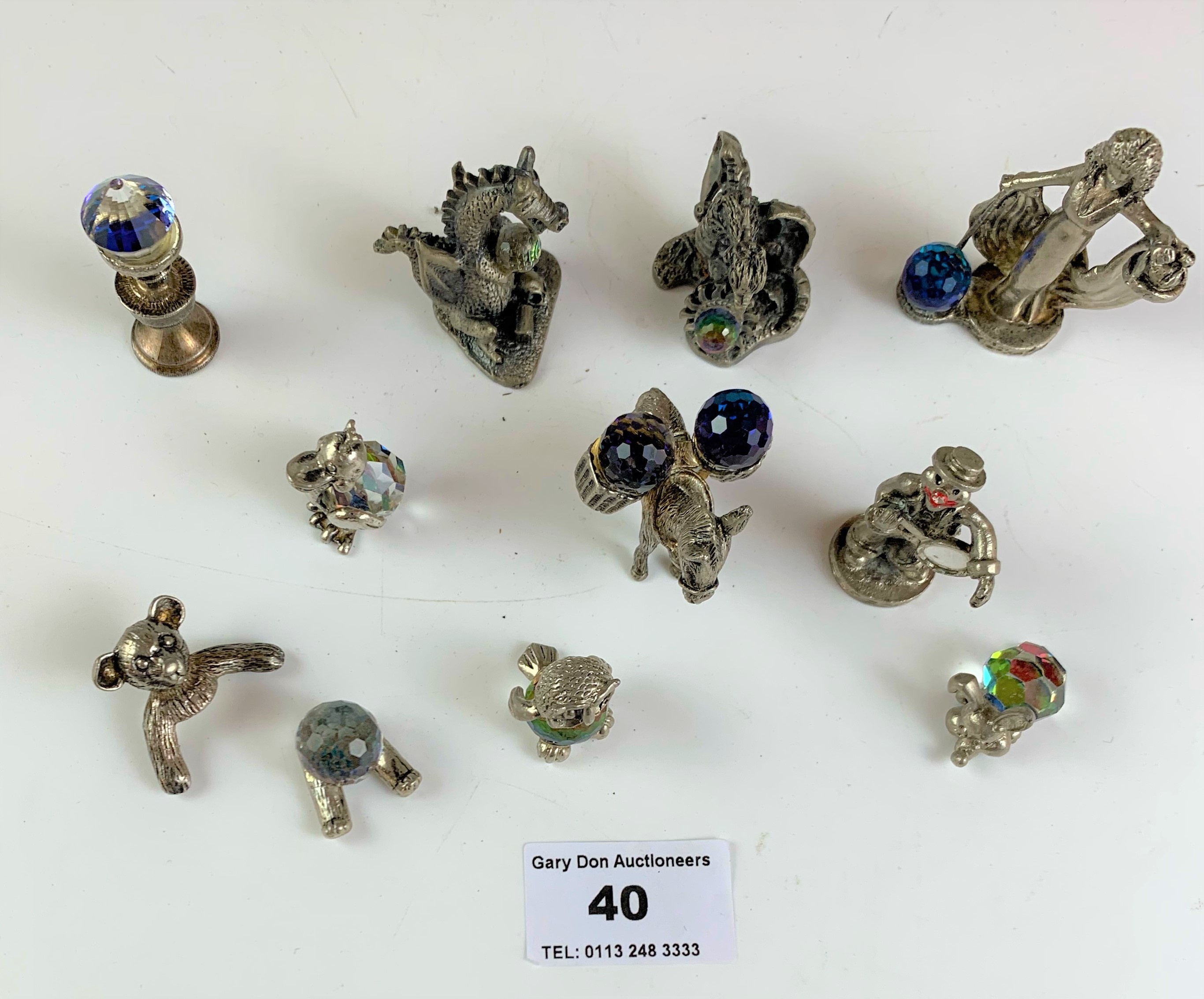 Collection of small metal figures including dragons - Image 4 of 6