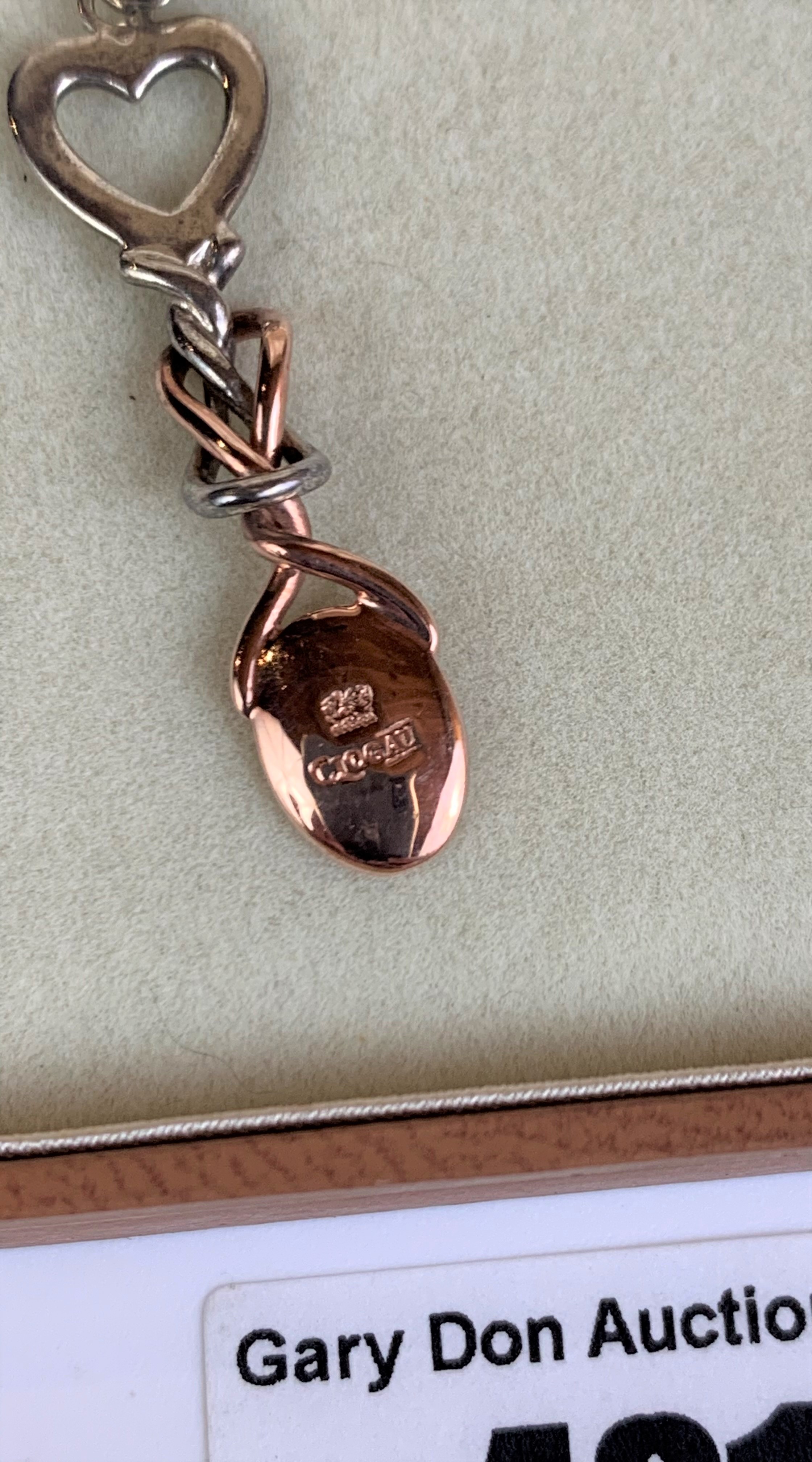 Boxed silver necklace with Clogau pendant. Length of necklace 18” and pendant 1.5”. Total w: 5.1 - Image 3 of 5