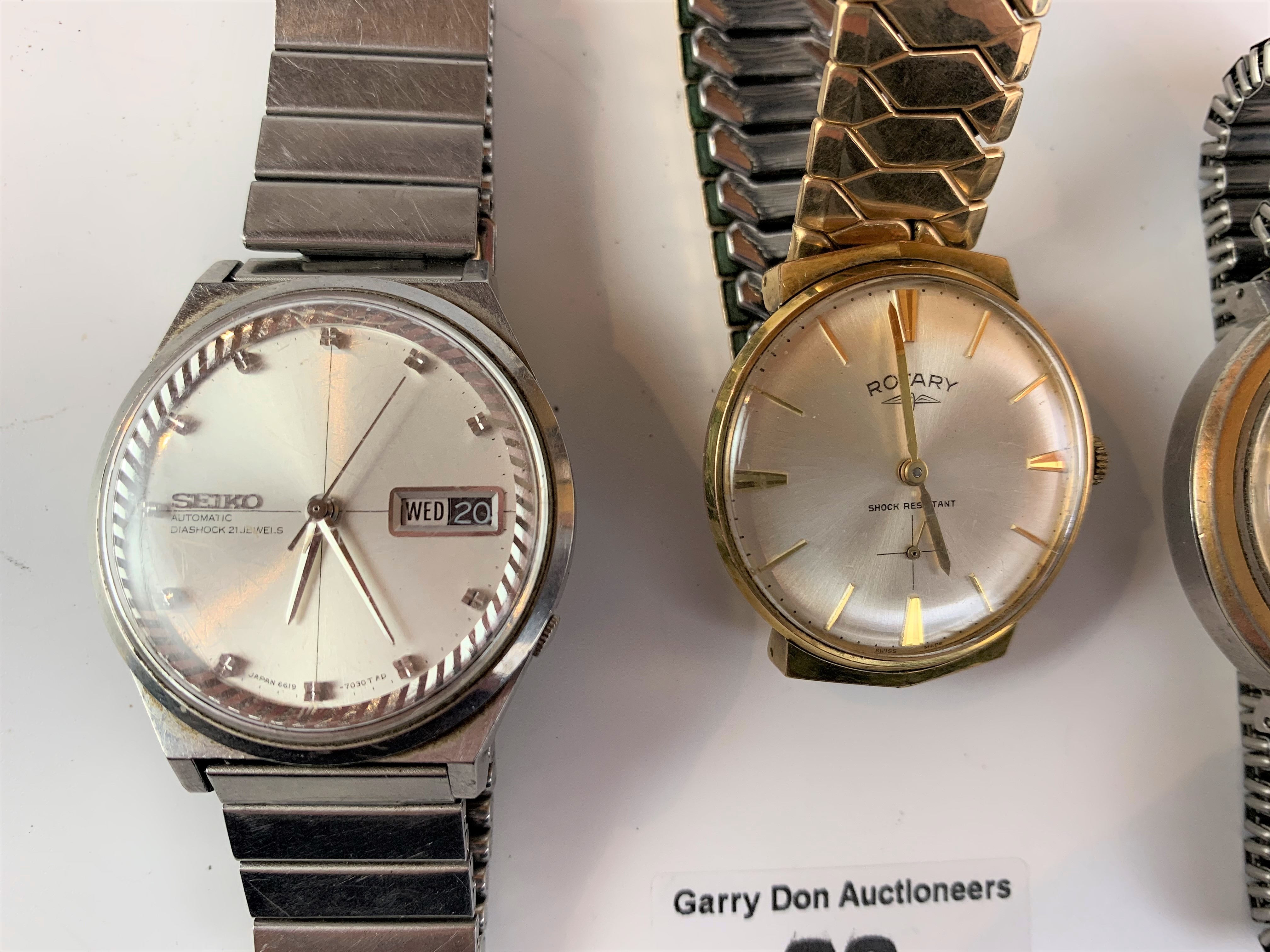 2 Seiko watches and a Rotary watch - Image 2 of 7