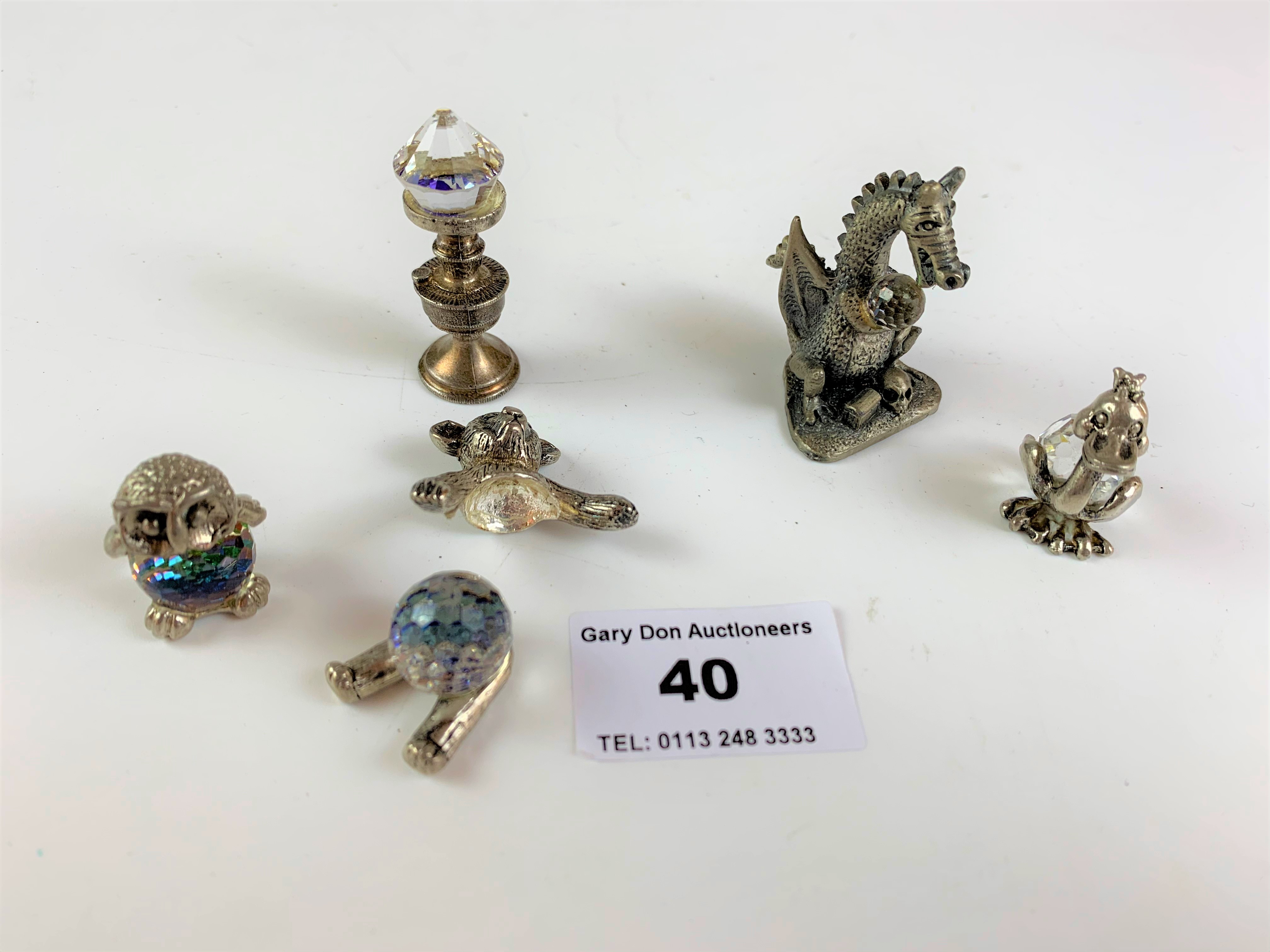 Collection of small metal figures including dragons - Image 6 of 6