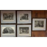 5 etchings ‘ The Duel’, ‘Orlando and the Wrestler’, ‘Ophelia’, ‘Christopher Sly’ and ‘The Lady’s