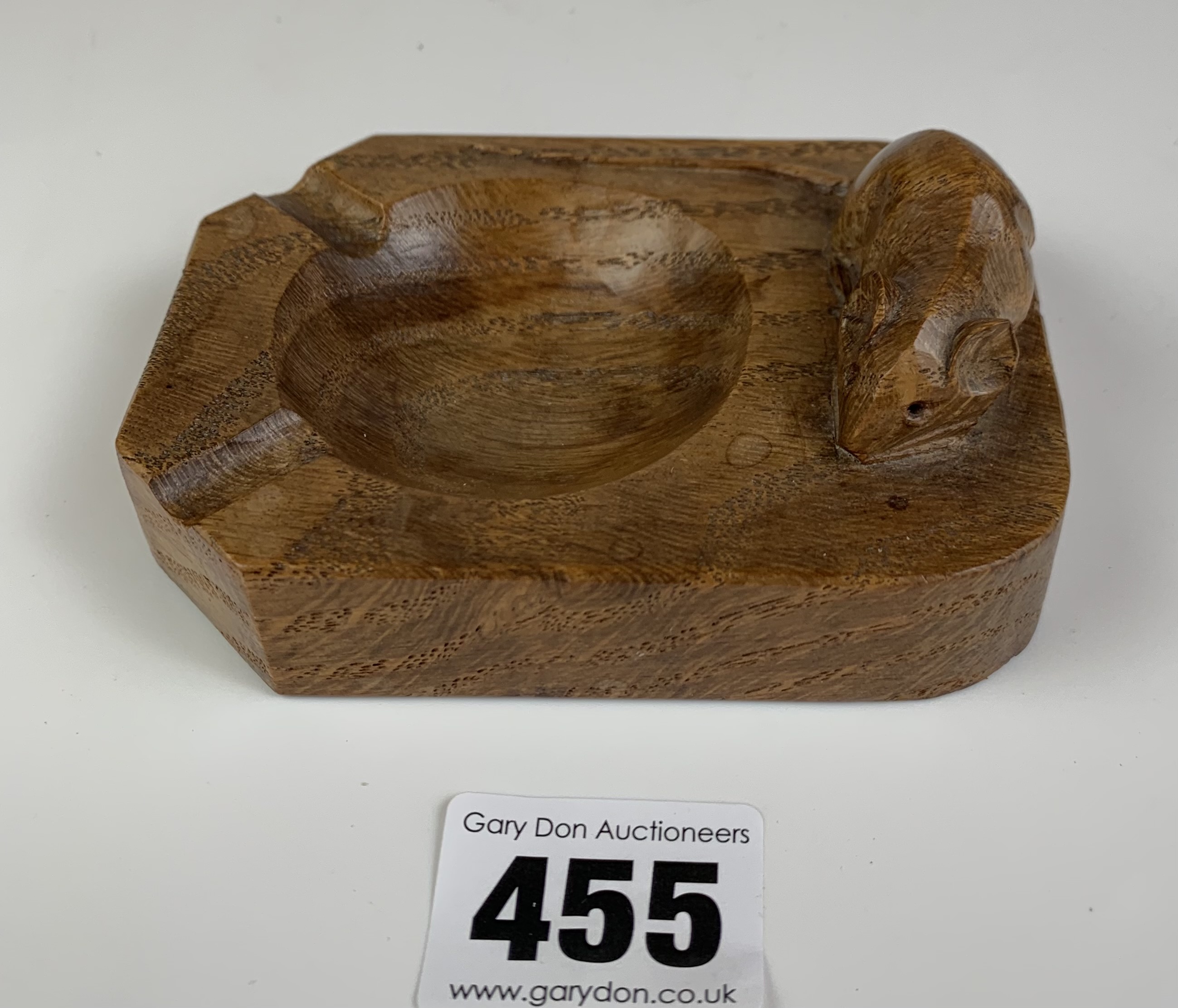 Robert Thompson “Mouseman” carved ashtray 4” x 3”