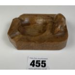 Robert Thompson “Mouseman” carved ashtray 4” x 3”