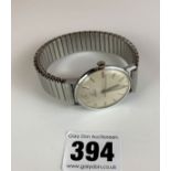 Marvin stainless steel gents watch with flex bracelet. Working