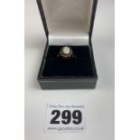 9k gold opal stone ring, size L, w: 1.8 gms