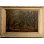 Oil on canvas “Sherwood Forest, Thornsby Park, Near Ollerton, Notts” by William Greaves, 1881. Image