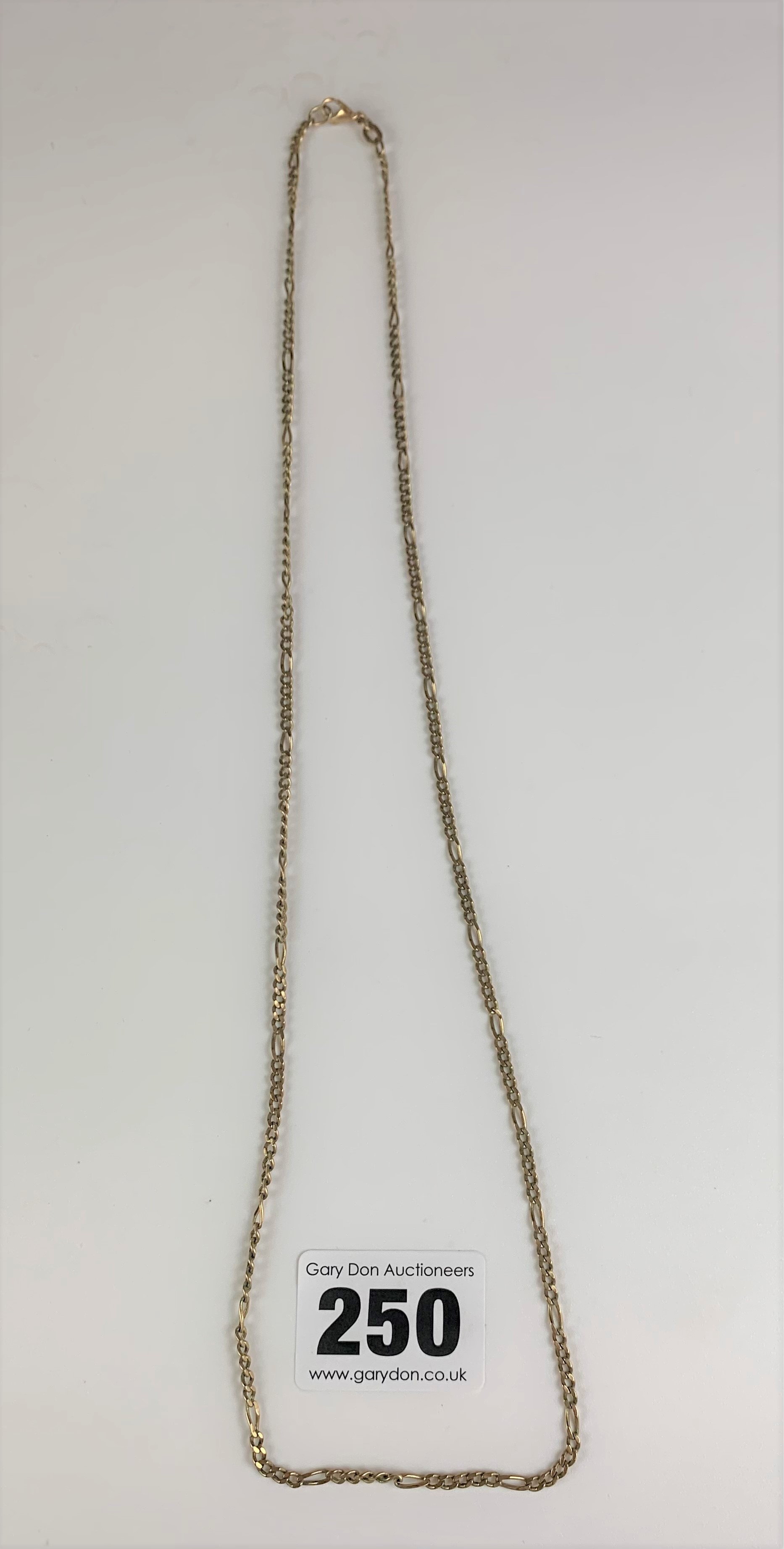 9k gold necklace, length 23”, w: 7.1 gms - Image 2 of 3