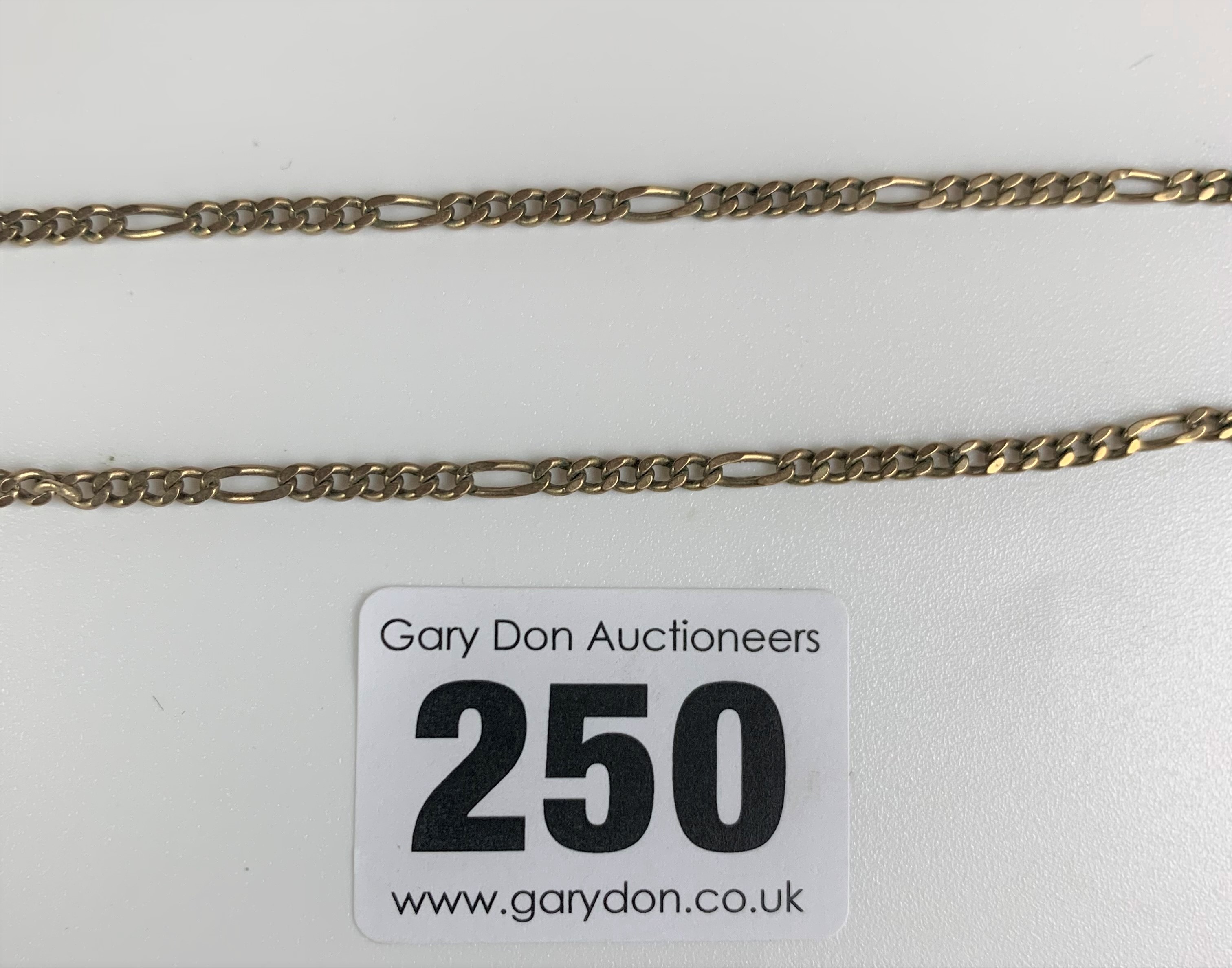 9k gold necklace, length 23”, w: 7.1 gms