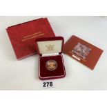 Gold proof half sovereign 2004 in original box with certificate of authenticity