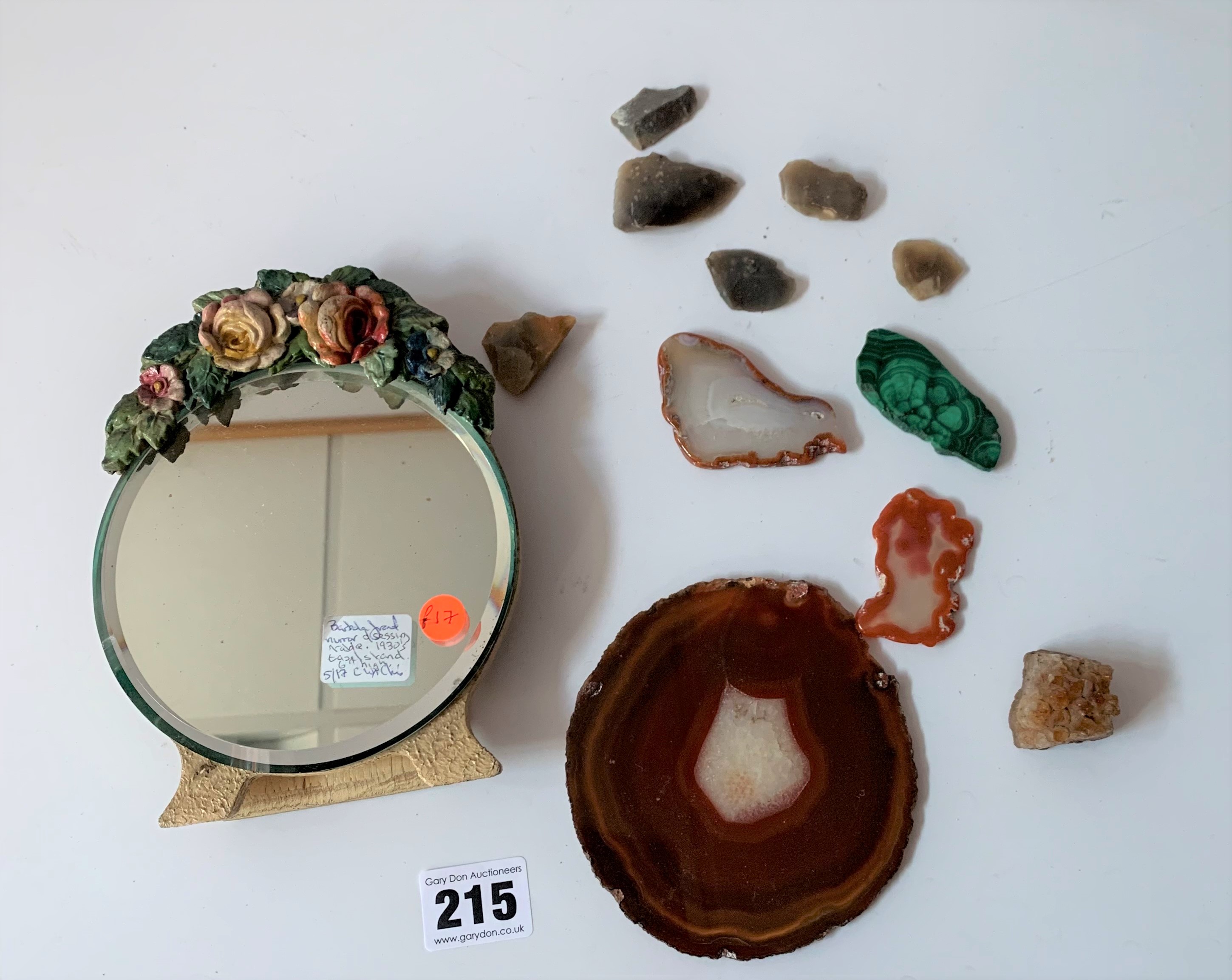 Small barboa mirror and minerals