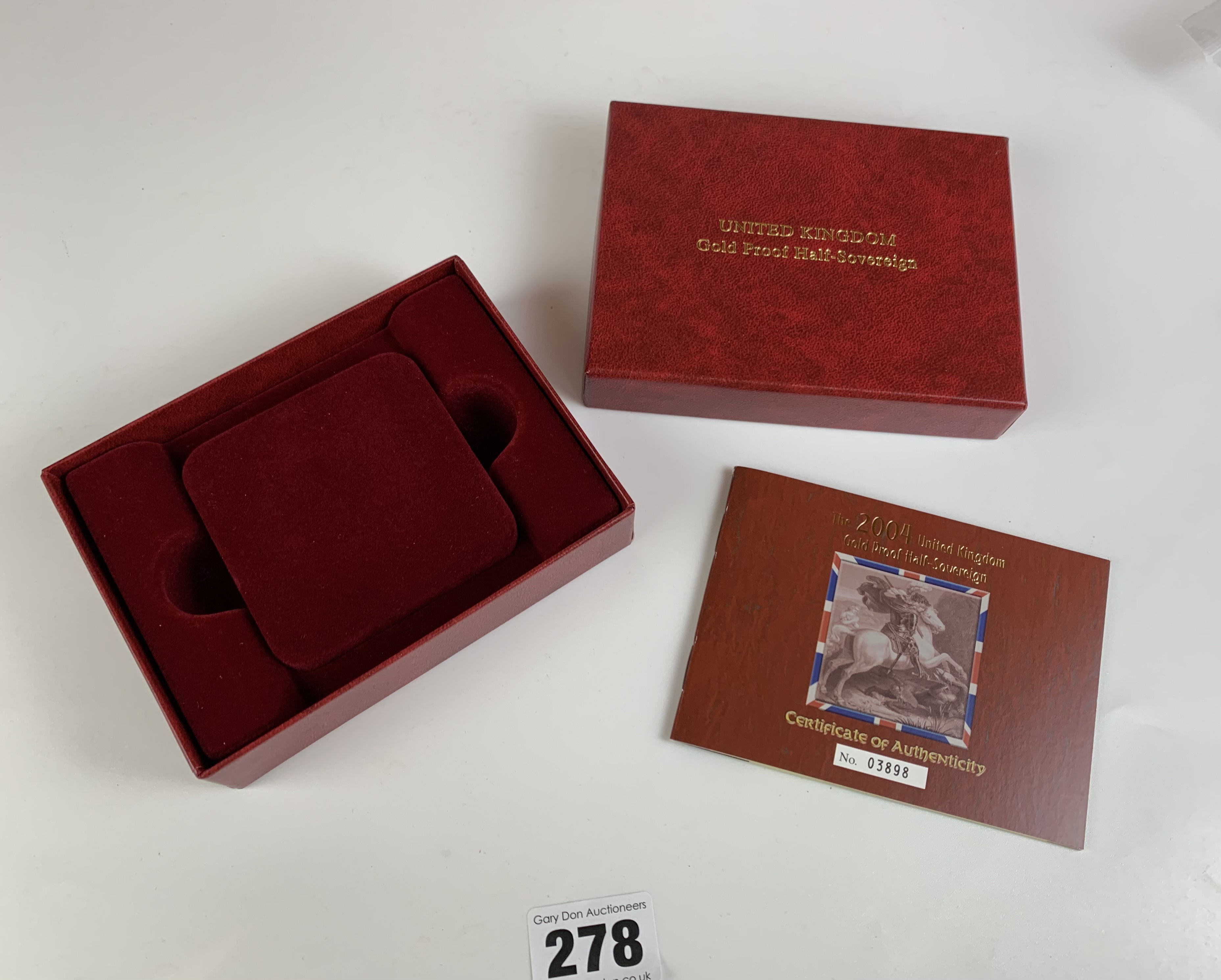 Gold proof half sovereign 2004 in original box with certificate of authenticity - Image 4 of 4