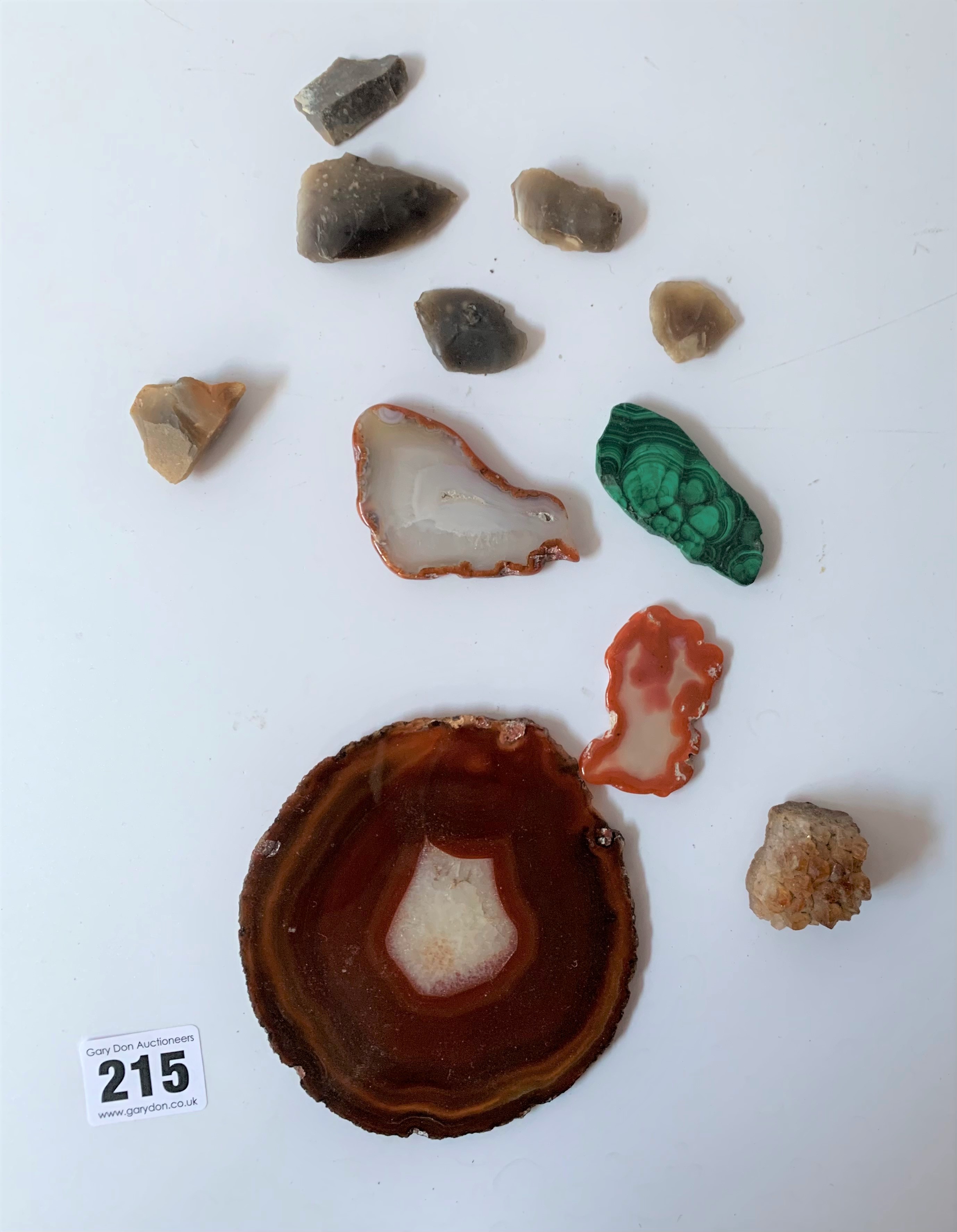 Small barboa mirror and minerals - Image 2 of 4