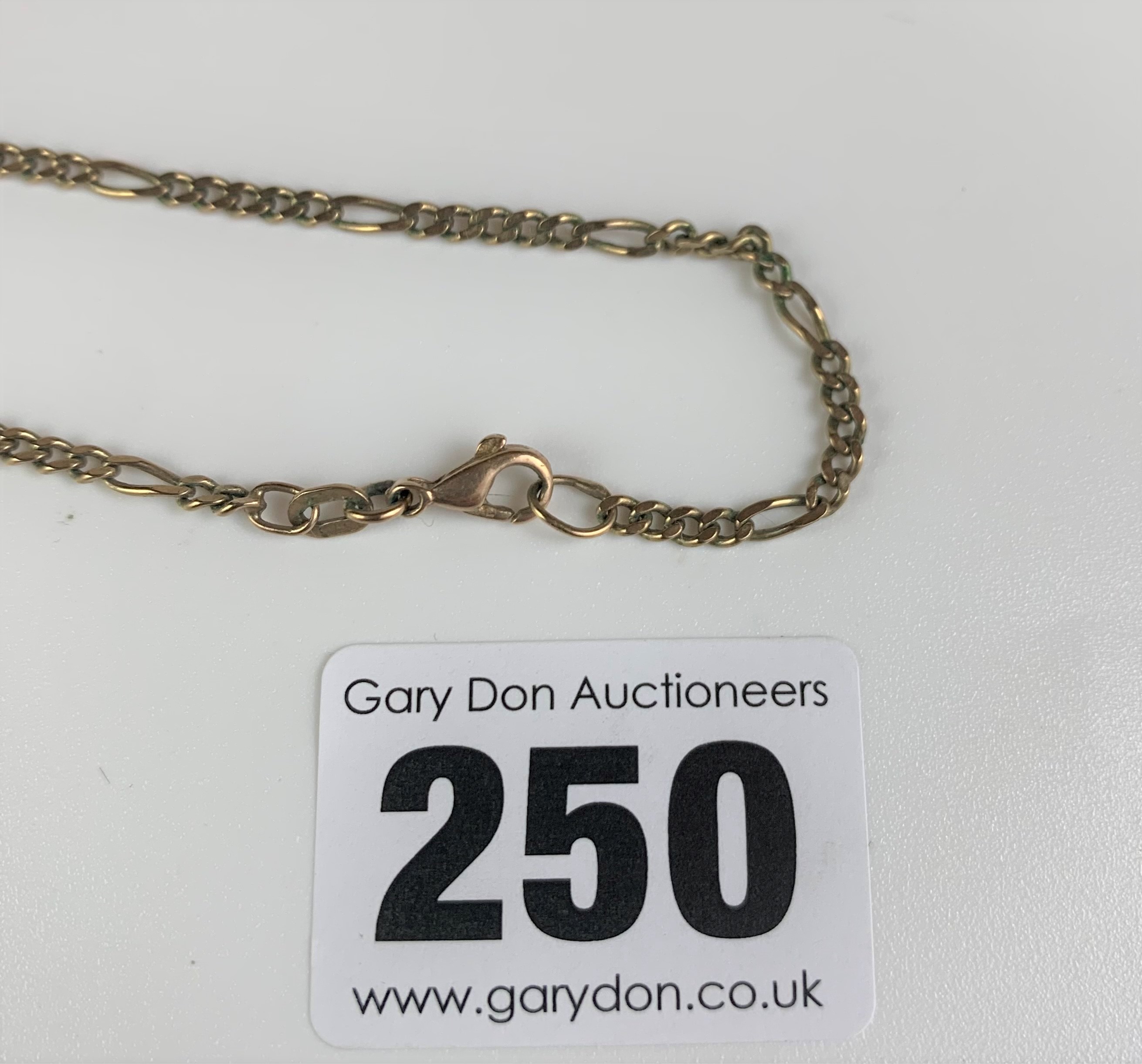 9k gold necklace, length 23”, w: 7.1 gms - Image 3 of 3