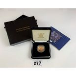 Gold proof full sovereign 2004 in original box with certificate of authenticity