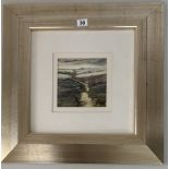 Watercolour “Pennine Track” by Tony Holahan. Image 6” x 6”, frame 20” x 20”. Chantry House
