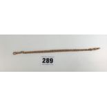 9k gold bracelet, length 7.5”, w: 13.1 gms