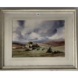 Watercolour “In the Bronte Country” by D.B. Crossley. Image 22” x 15.5”, frame 32” x 25”