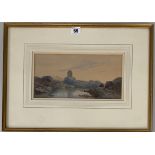 Watercolour “South Cornwall” by Edward Duncan R.W.S., image 11.5” x 6”, frame 19” x 14”. Bruce