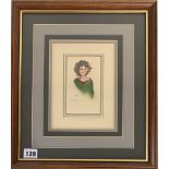 Brian Shields (Braaq) pencil and pastel drawing ‘Ann’ (the artist’s sister), signed ‘braaq’. Image