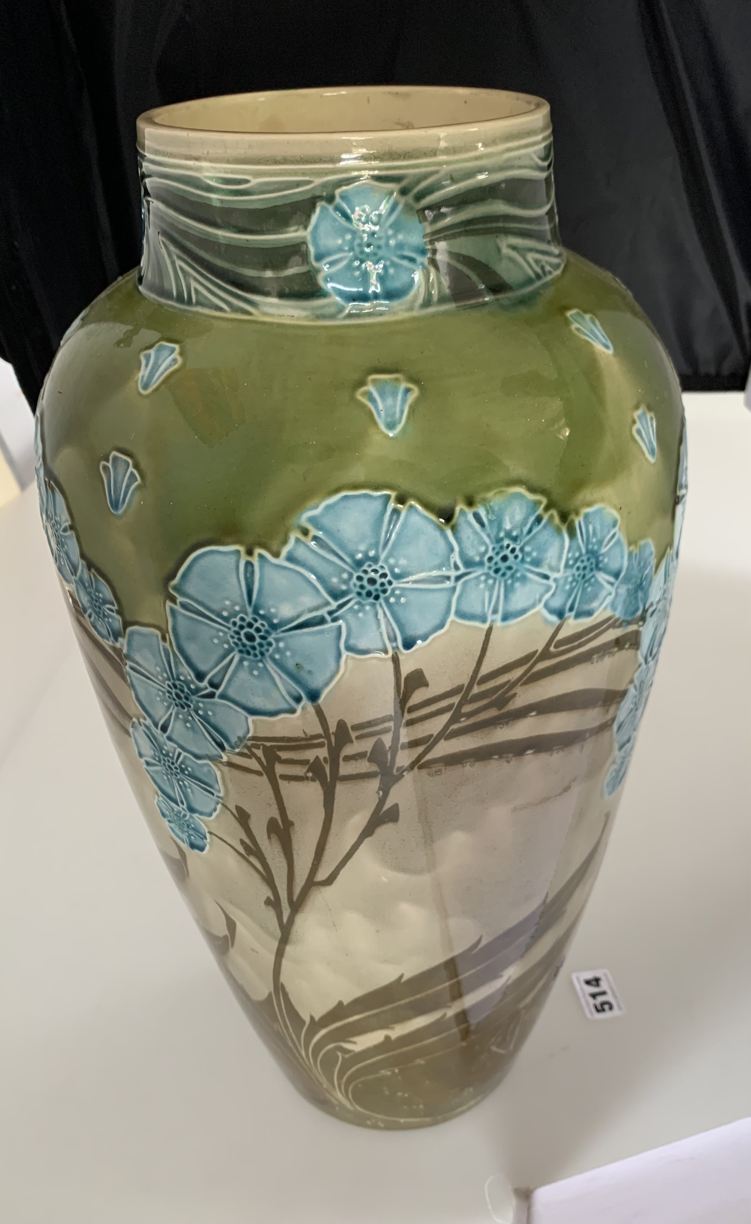 Rare Minton Secessionist exhibition vase, c. 1904 designed by Leon Solon and John Wadsworth. 18” - Image 8 of 13