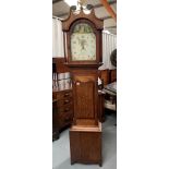 Longcase Helmsley 30 hour grandfather clock with painted face