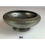 English pewter bowl, 8” diameter, 3.5” high