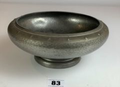 English pewter bowl, 8” diameter, 3.5” high