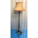 Wooden standard lamp, base 18” wide x 69” high
