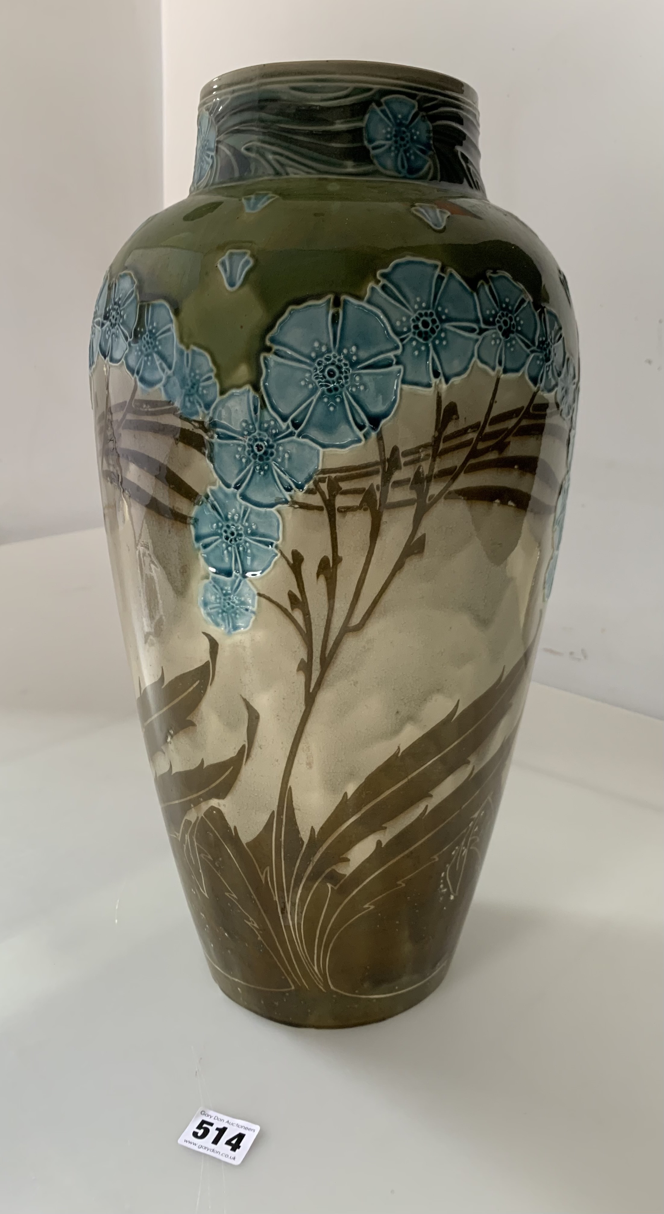 Rare Minton Secessionist exhibition vase, c. 1904 designed by Leon Solon and John Wadsworth. 18” - Image 2 of 13