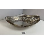 Silver pierced basket with handle engraved ‘Presented to Mr James George Scott, with the good wishes