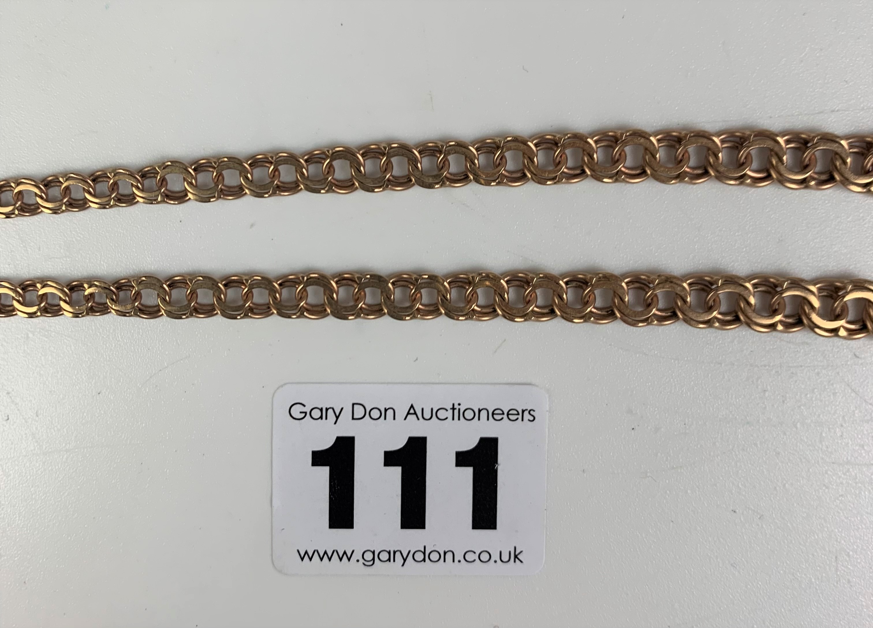 9k gold link necklace, length 17”, w: 14.8 gms - Image 2 of 3