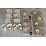 Villeroy & Boch New Wave Caffe Choc. Drops set of 10 coffee mugs and 10 party plates. As new and