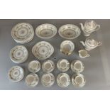 54 piece Minton Wildmoor tea and dinner service comprising 8 dinner plates, 8 medium plates, 8