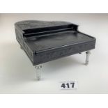 Musical piano cigarette box with lighter “Oriental”. 5.25” wide x 6.5” long x 3” high. Working and