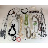 Dress jewellery including necklaces, beads, bracelets, brooches etc.