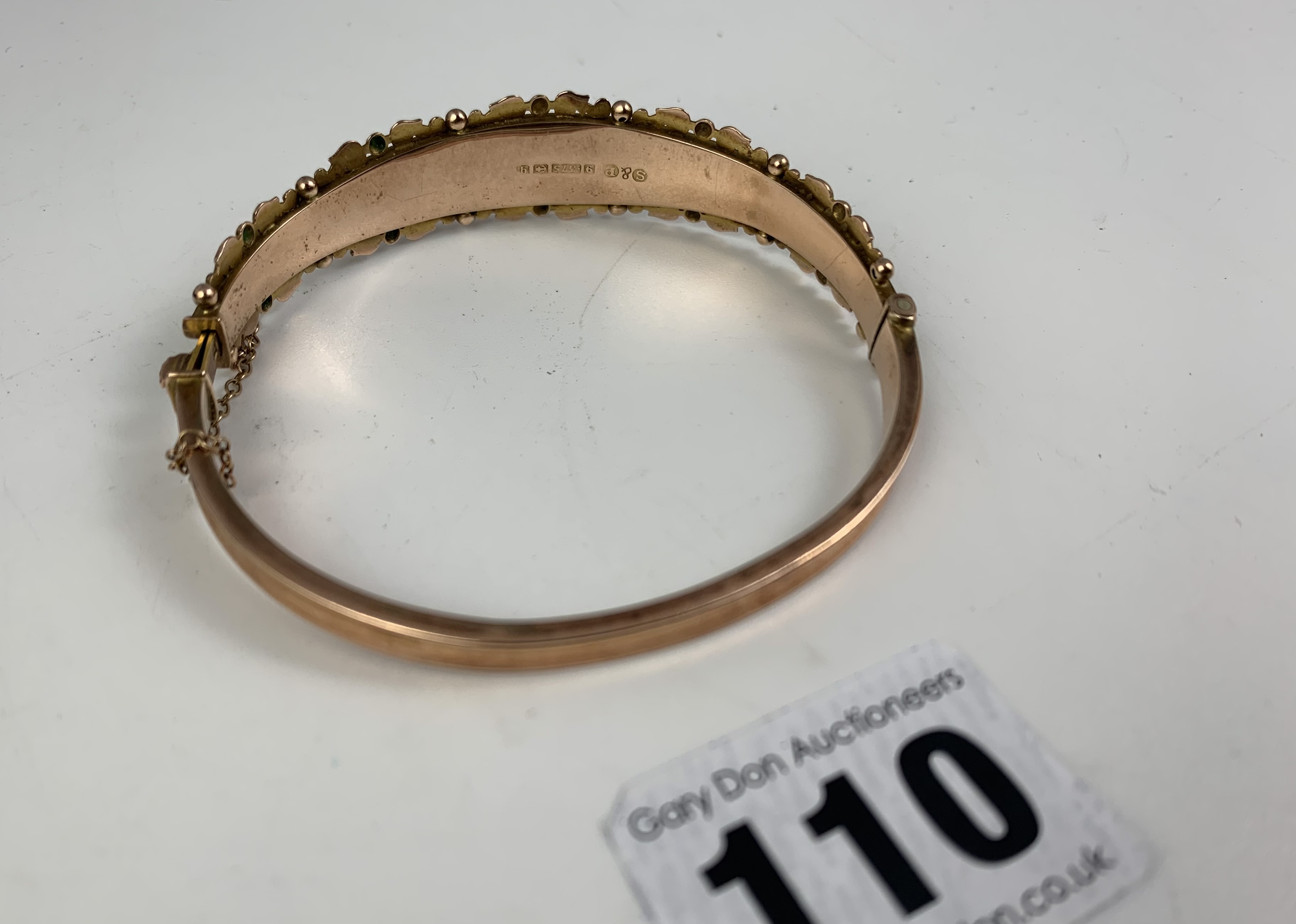 Boxed 9k gold bangle, 8” circumference, w: 9.3 gms - Image 5 of 9