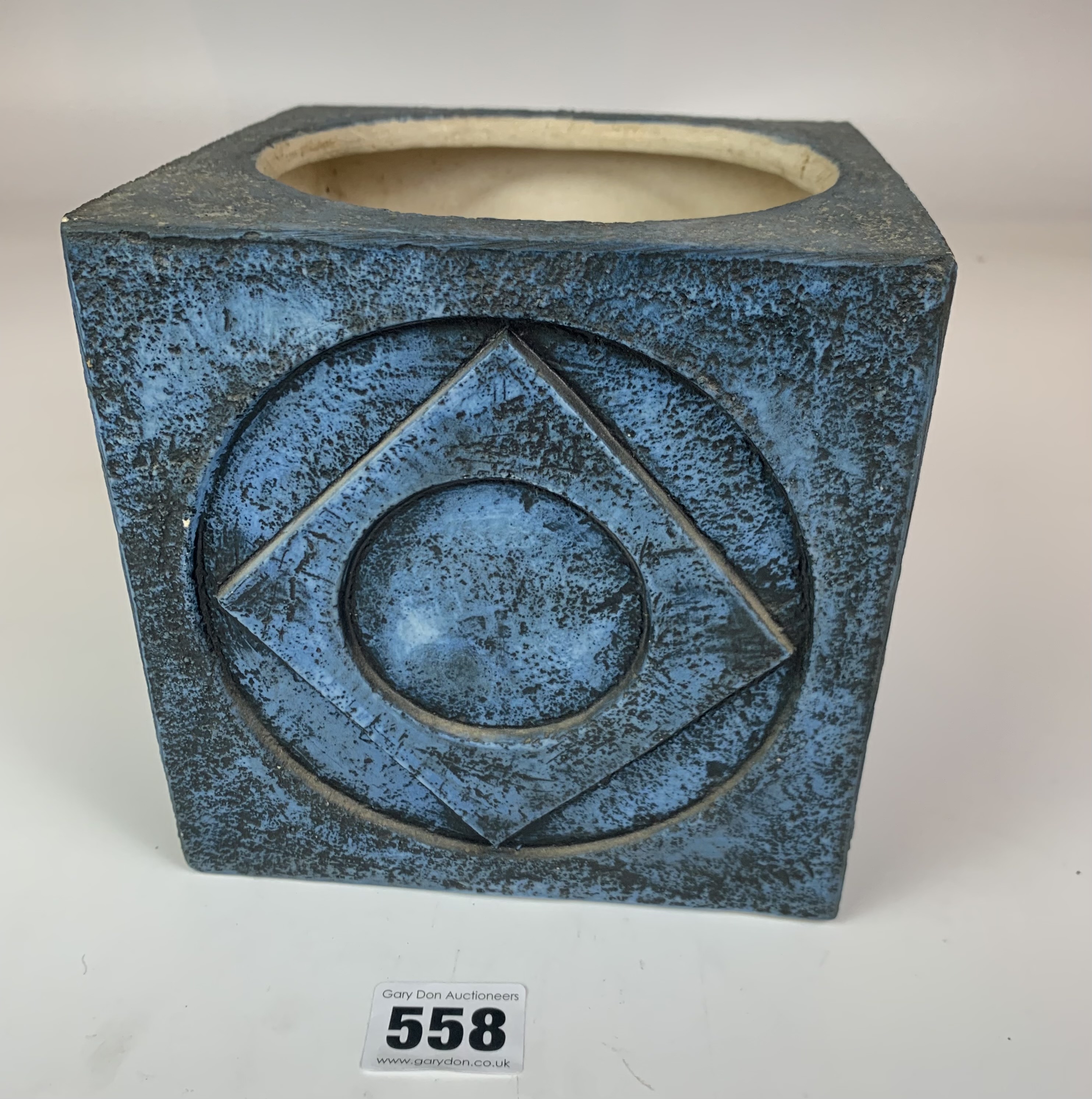Troika large cube flower pot 6” cubed. Signed EW. No damage - Image 2 of 7