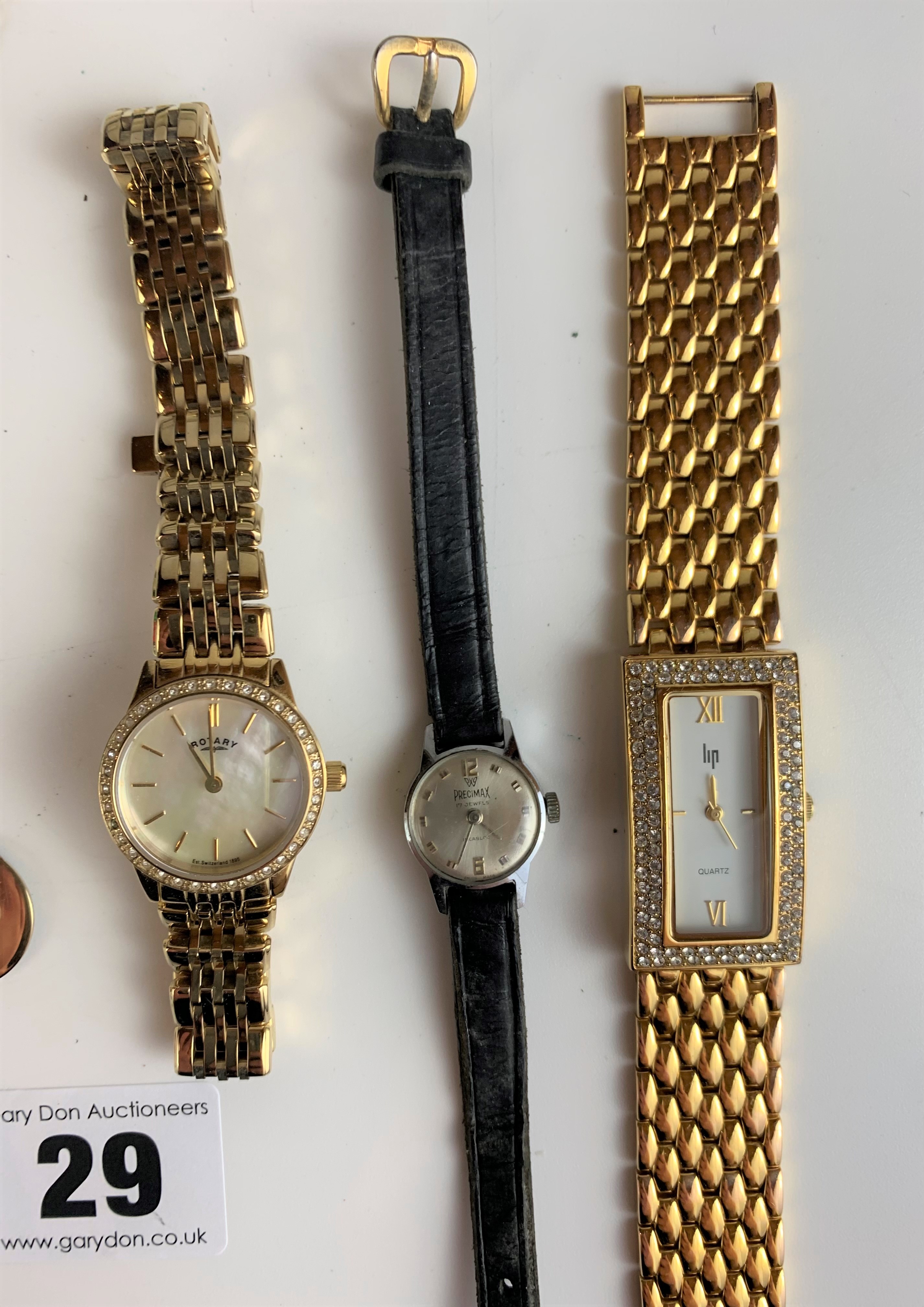 3 ladies dress watches, dress necklace, ring and brooch - Image 2 of 5