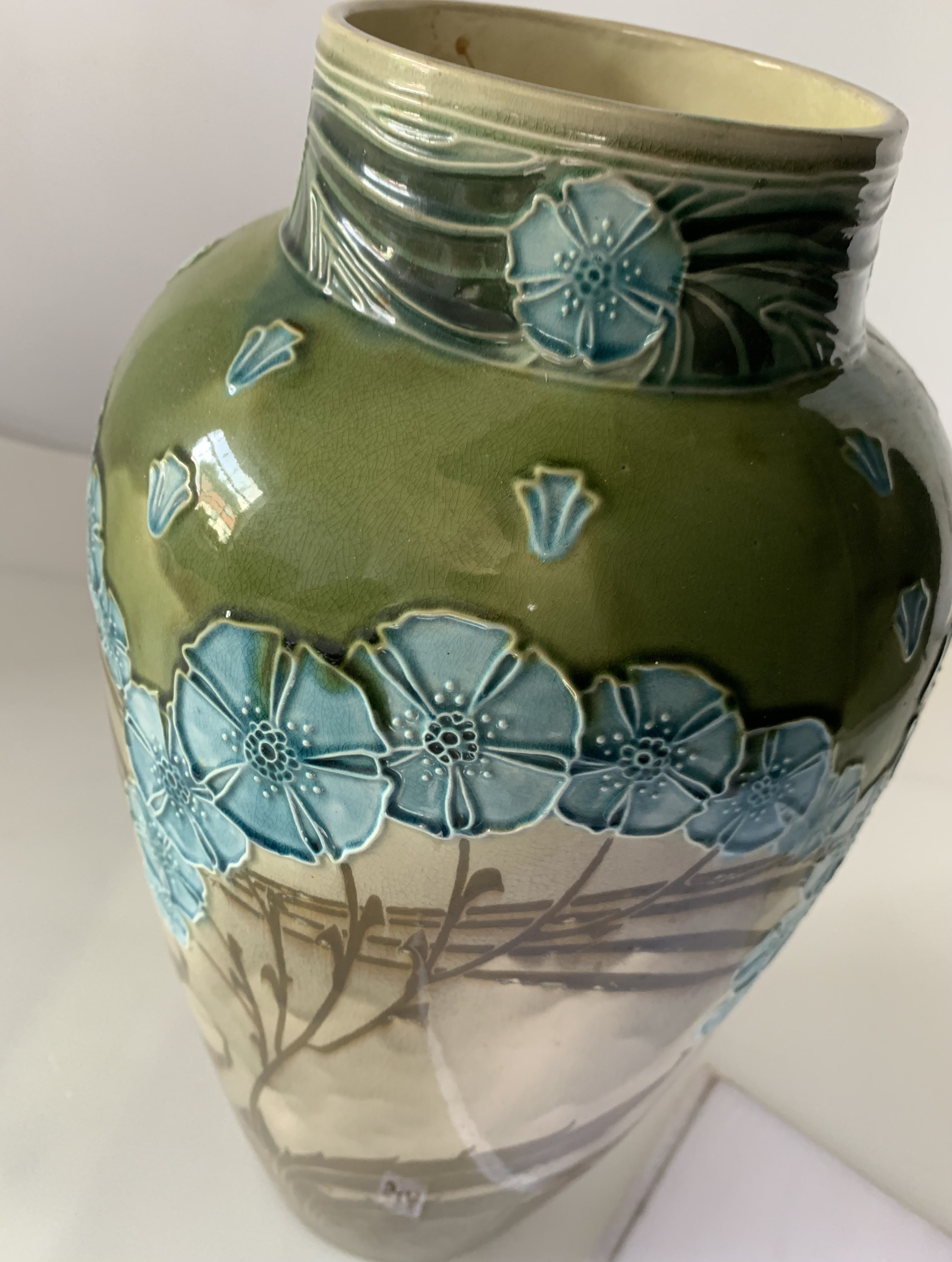 Rare Minton Secessionist exhibition vase, c. 1904 designed by Leon Solon and John Wadsworth. 18” - Image 9 of 13