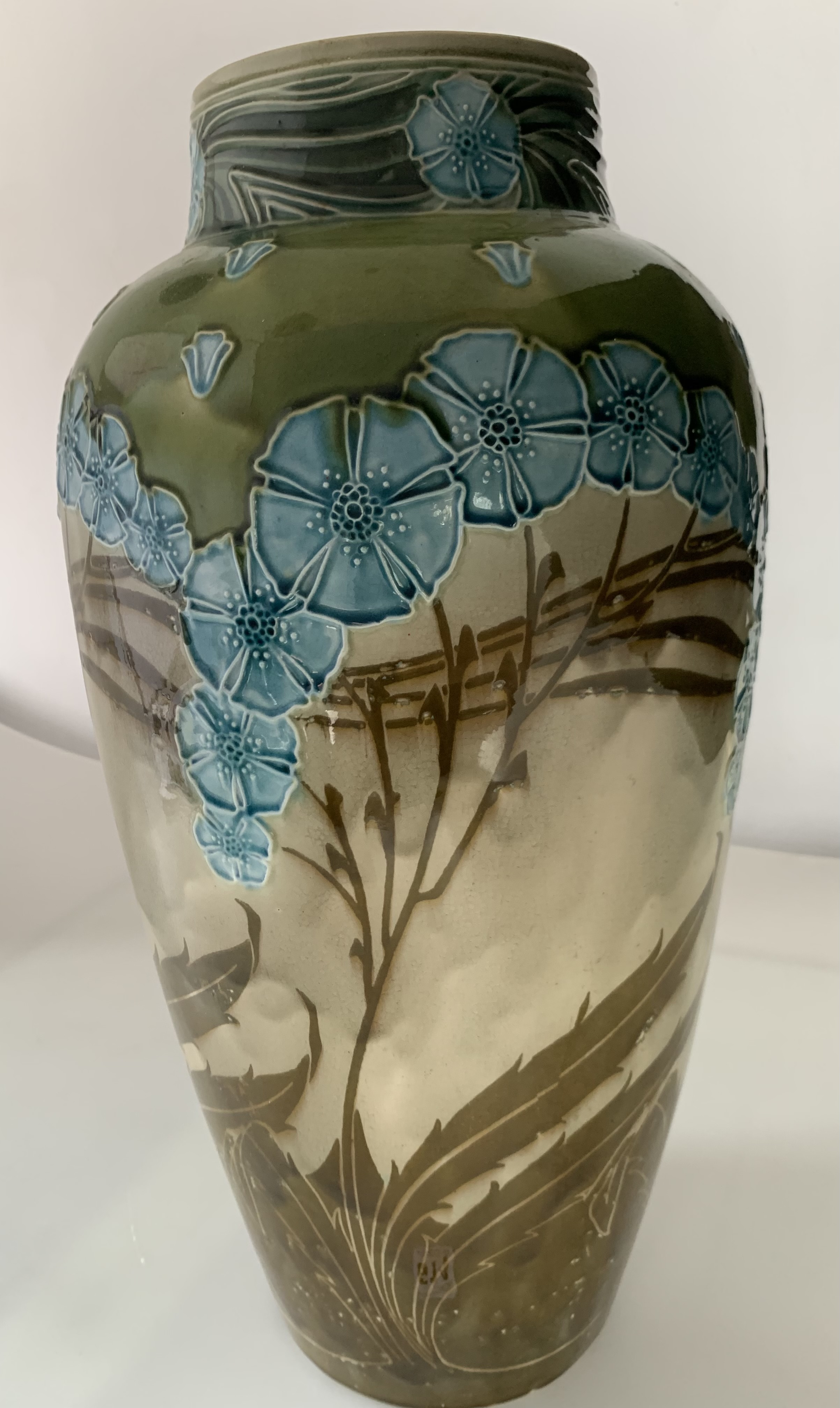 Rare Minton Secessionist exhibition vase, c. 1904 designed by Leon Solon and John Wadsworth. 18” - Image 3 of 13