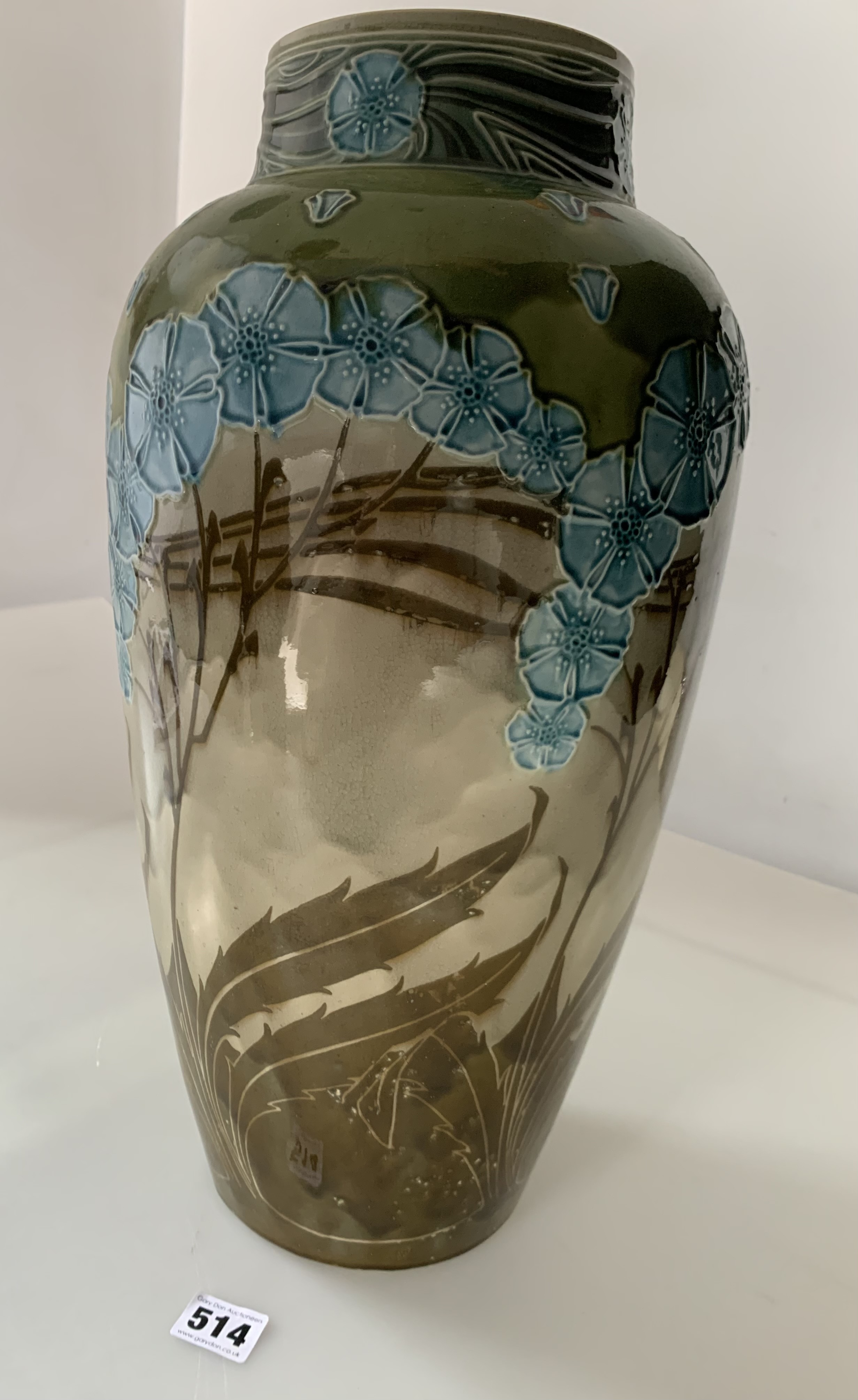 Rare Minton Secessionist exhibition vase, c. 1904 designed by Leon Solon and John Wadsworth. 18” - Image 6 of 13