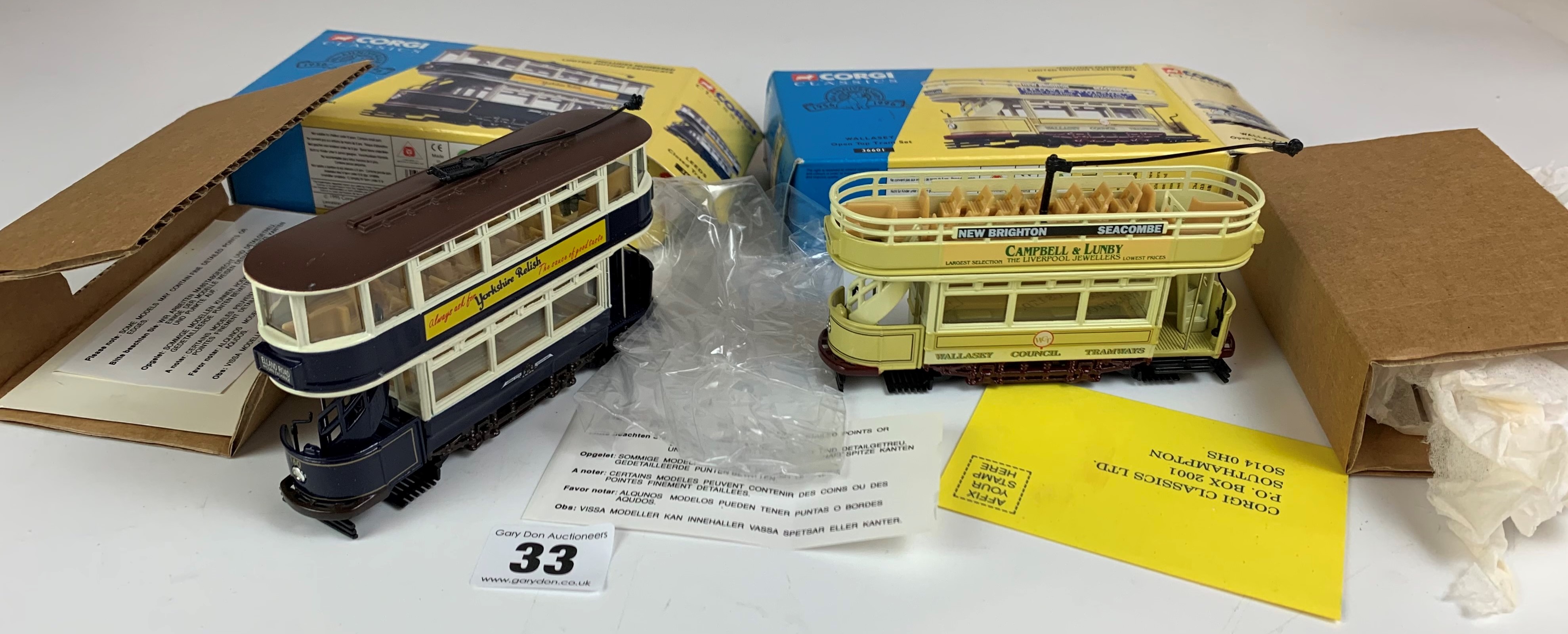 4 boxed Corgi Classics- 2 x Wallasey Open Top Tram Set 36601, Leeds Closed Tram Set 36802, West - Image 6 of 8