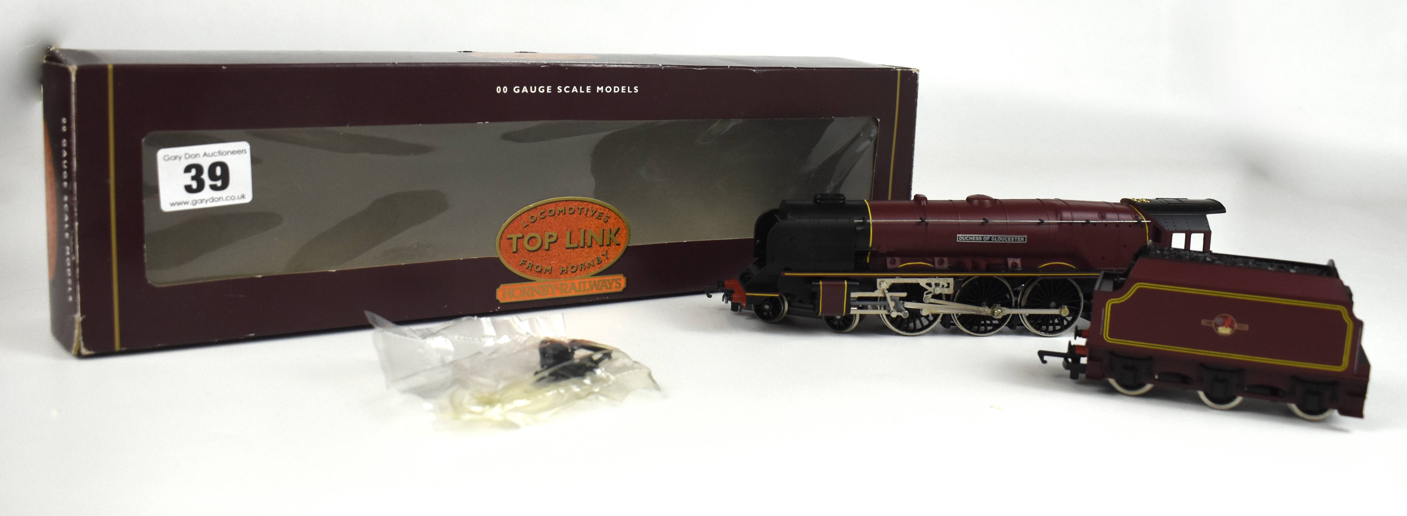 Boxed Hornby Railways Locomotives Toplink, R2023 BR Duchess of Gloucester locomotive and tender