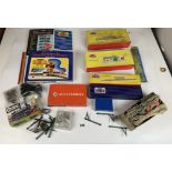 Box of assorted Hornby Dublo and Kitmaster buildings and accessories