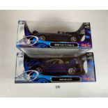 2 boxed Maisto Special Edition 1:18 die cast cars – BMW M6 Cabrio and BMW 645 Ci Cabrio