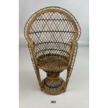 Doll’s wicker chair 17” high